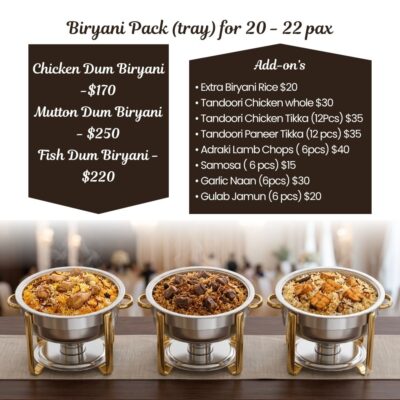 Biryani Pack (tray) for 20 - 22 pax